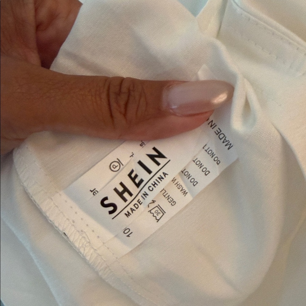 SHEIN White Maxi Dress | Ruched Waist | Size S | Brand New - Picture 5 of 6